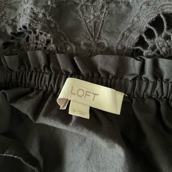 LOFT Black Embellished Off-Shoulder Blouse - Picture 5 of 8